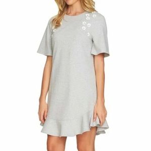 CeCe Floral Appliqué Dress